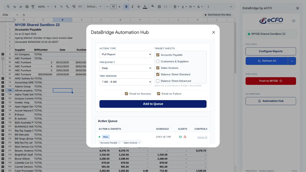 DataBridge MYOB Automation Hub